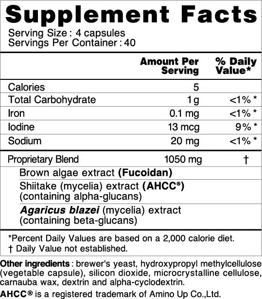 Fucoidan Powered with AHCC® Capsule