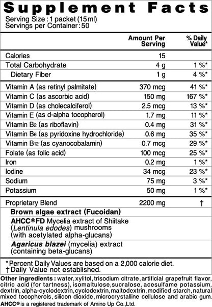 Fucoidan kết hợp AHCC® Dạng nước